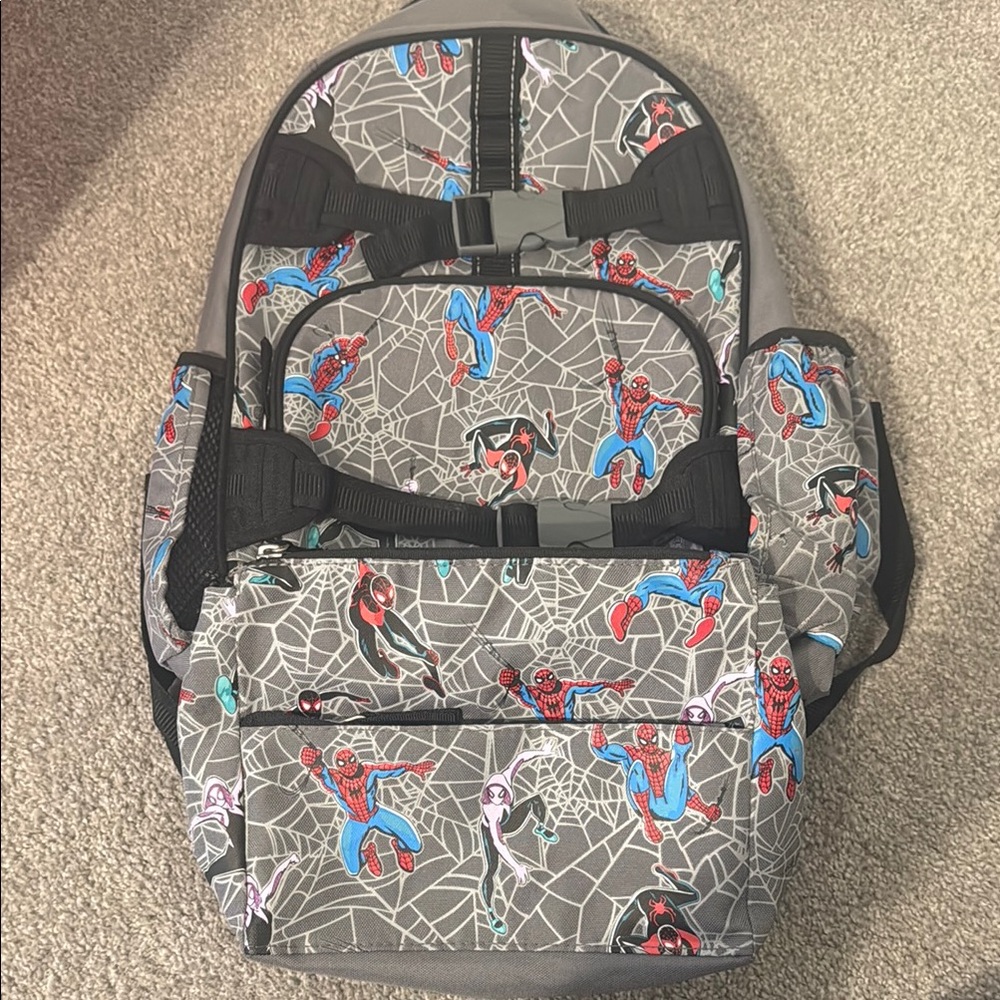 Pottery Barn Kids Mackenzie large size Spiderman Backpack and Pencil Pouch